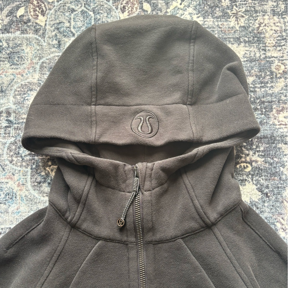 Lululemon Black Hooded Jacket with Logo